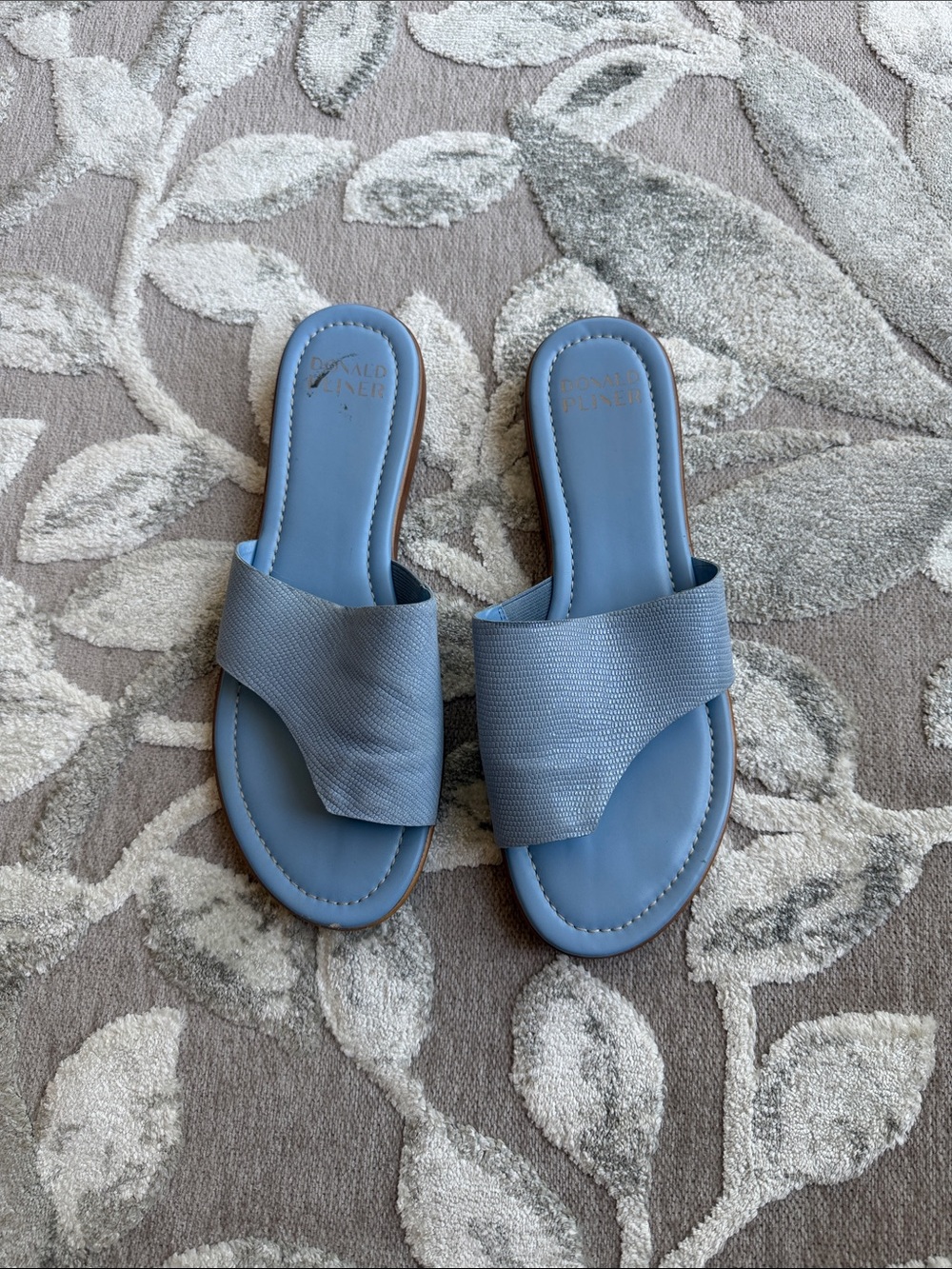 Donald J. Pliner Powder Blue Slide Sandals